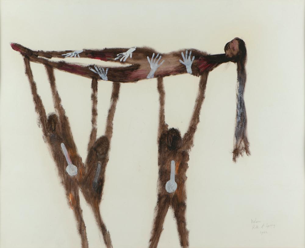Auction comp thumbnail for SIDNEY NOLAN (1917-1992) Rite of Spring 1962 mixed media on paper (Leonard Joel, Lot 72)
