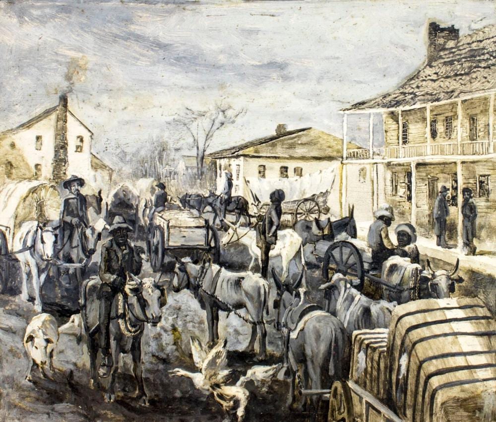 John Monks comparable auction result: john monks ma il 1850 1917 oil painting antique