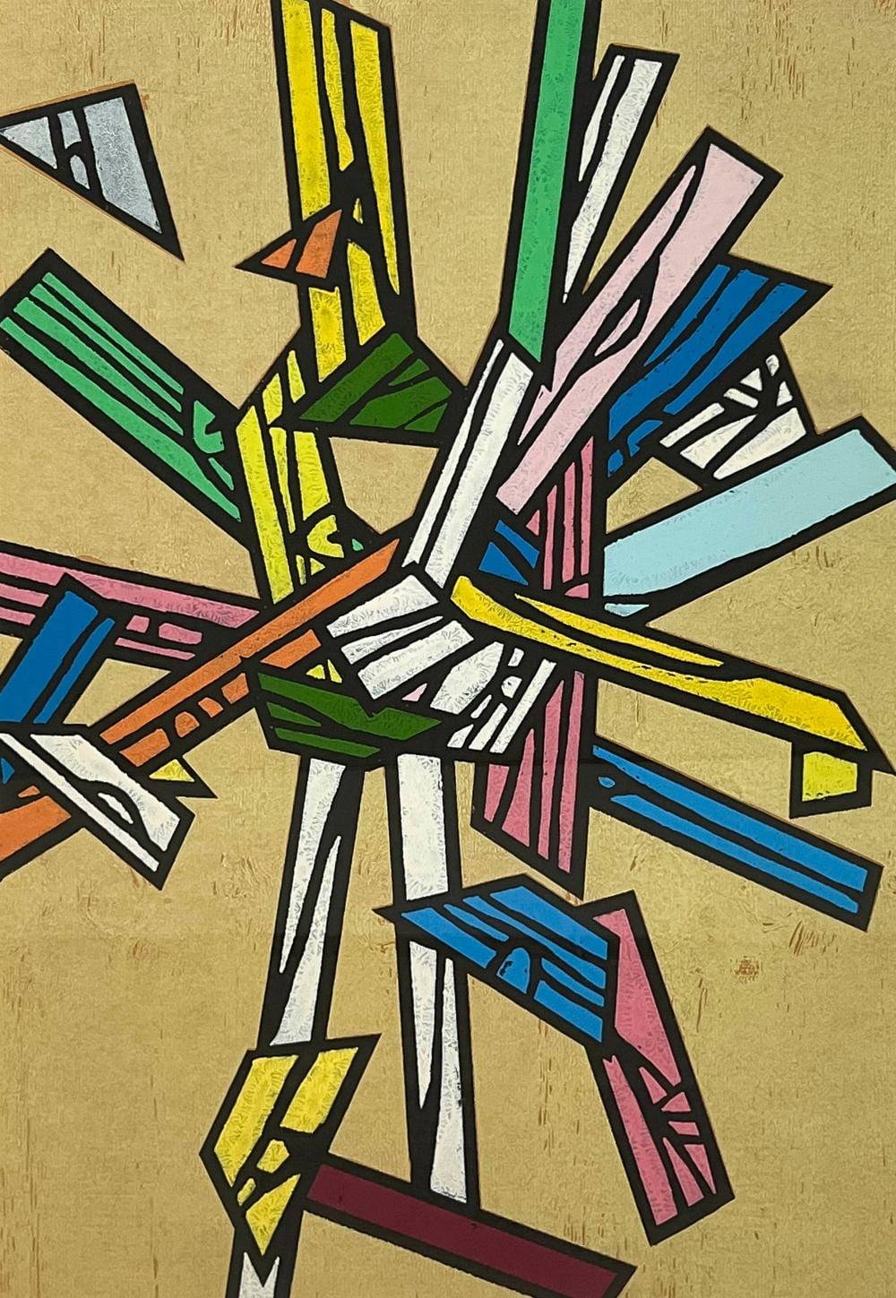 richard woods woodblock inlay 5 · Capsule Gallery Auction · 2023-05-25 Richard Woods comparable auction result: richard woods woodblock inlay 5