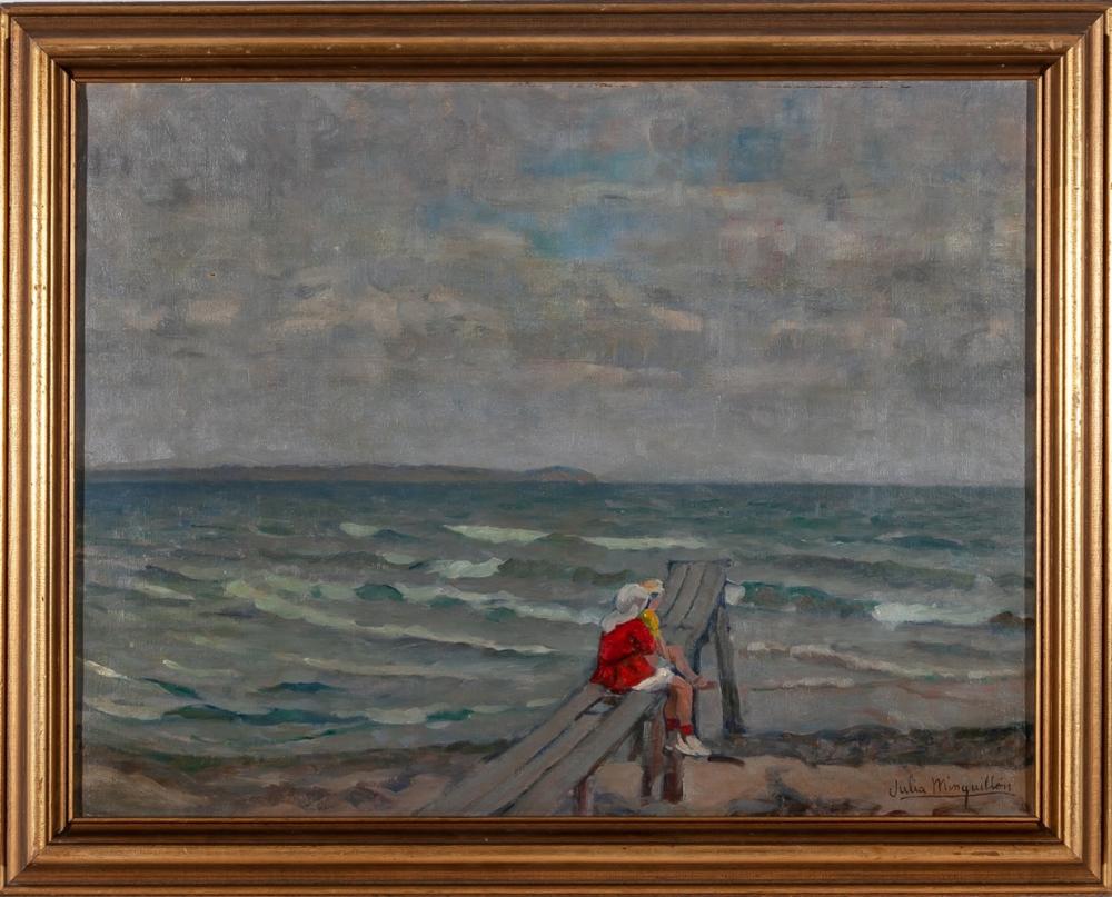 Julia Minguillón comparable auction result: julia minguill n lugo 1906 madrid 1965 children on the beach