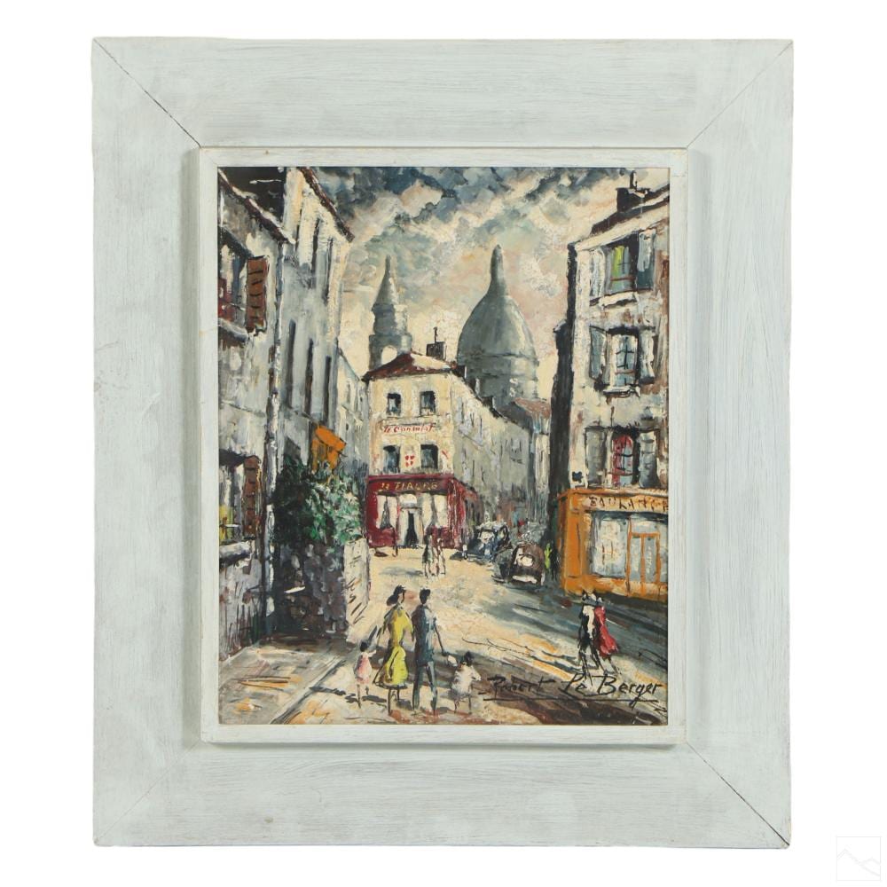 Robert LeBerger comparable auction result: robert leberger 1905 1972 paris cityscape painting