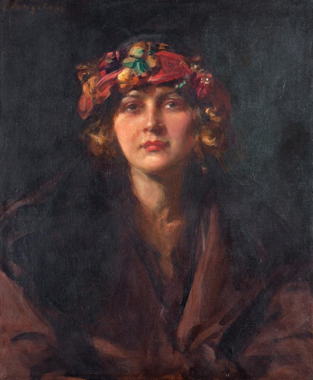 John Longstaff comparable auction result: john longstaff portrait of eve grey oil on canvas