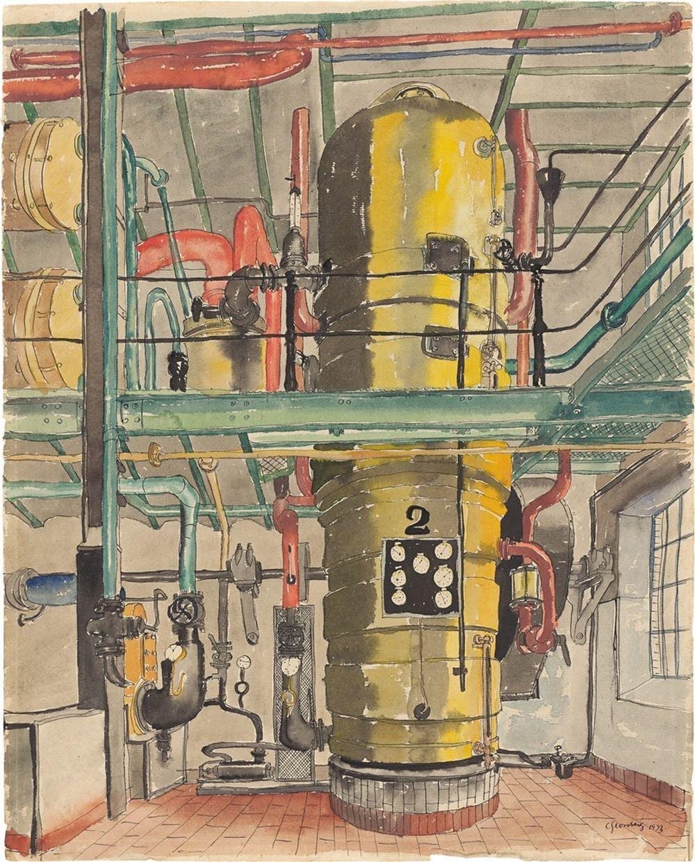 Carl Grossberg comparable auction result: der gelbe kessel