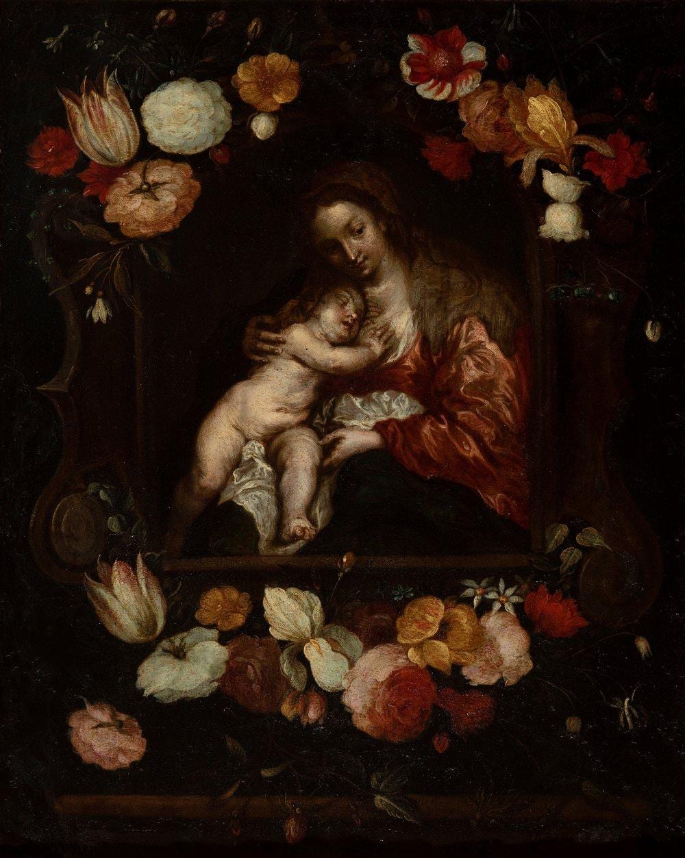 Jan Philip van Thielen comparable auction result: jan philip van thielen mechelen 1618 booischot 1667 and erasmus quellinus ii antwerp 1607 1678 attributed the virgin and child oil on copper