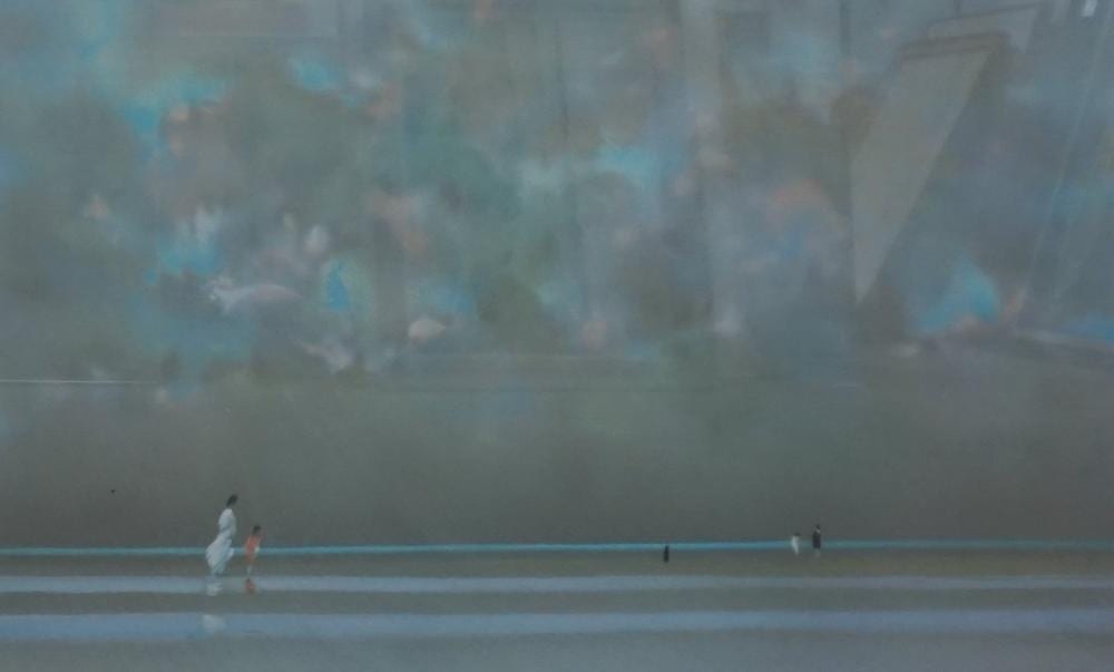 Pierre Doutreleau comparable auction result: pierre doutreleau french b 1938 plage a deauville color lithograph signed l r and numbered 73 350 l l frame 28 1 4 x 39 1 2 in 71 8 x 100 3 cm