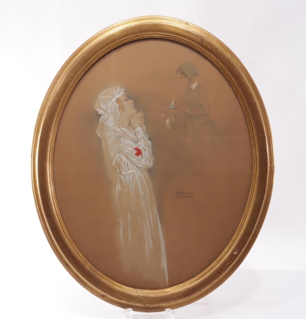 raphael kirchner red cross nurse · Litchfield Auctions · 2023-05-23 Raphael Kirchner comparable auction result: raphael kirchner red cross nurse