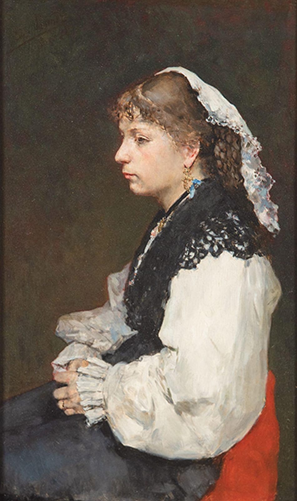 Luis Jiménez y Aranda comparable auction result: luis jim nez aranda portrait of a lady