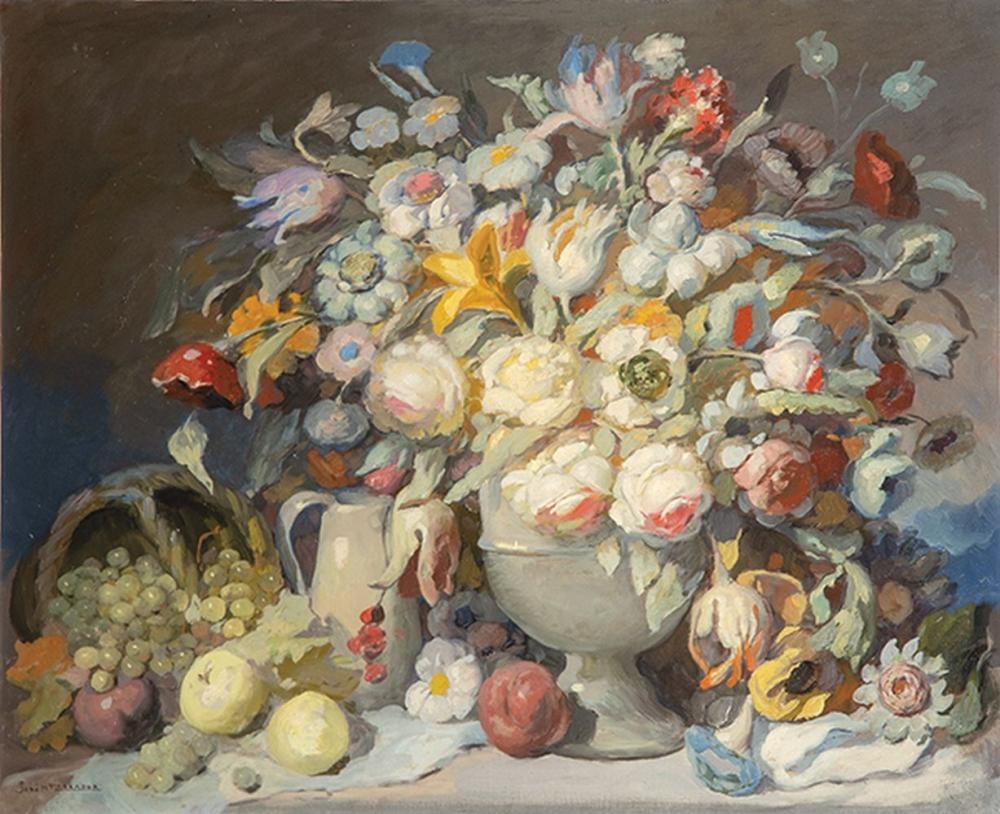 José María Labrador Arjona comparable auction result: jos mar a labrador arjona still life with flowers and fruits