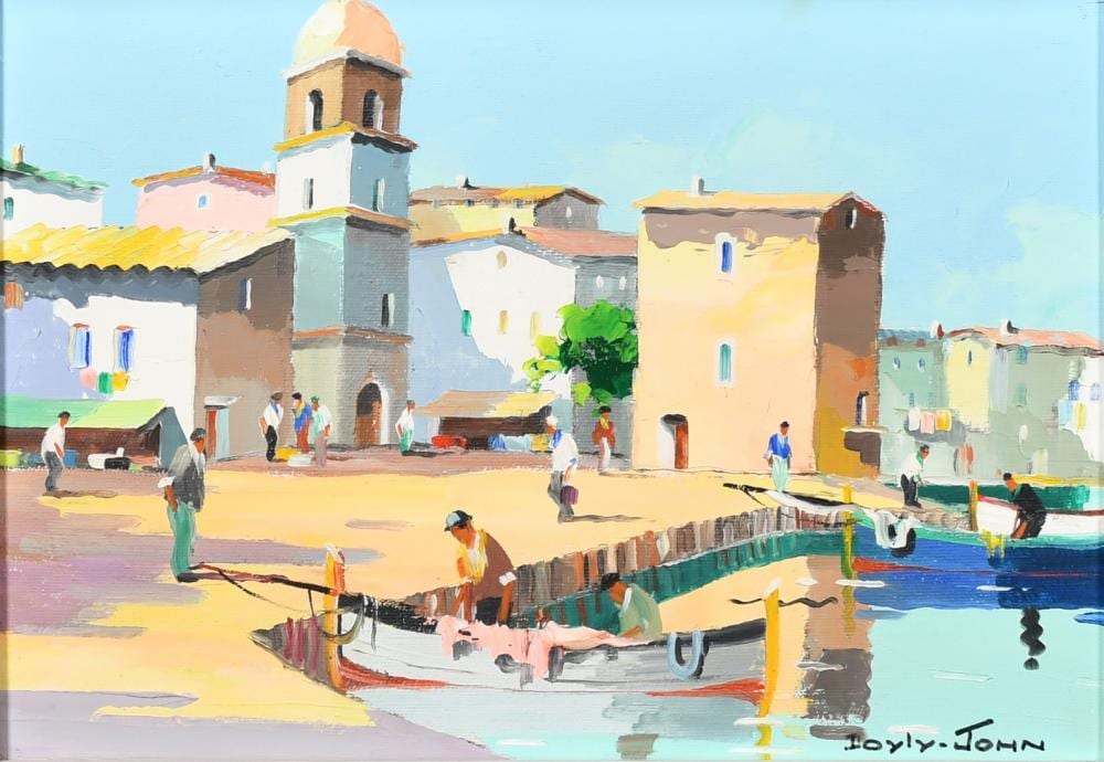cecil rochfort doyly john 1906 1993 a busy continental fishing village oil on canvas signed 10 · John Nicholson's Fine Art Auctioneers & Valuers · 2023-05-24 C.R. D'Oyly John comparable auction result: cecil rochfort doyly john 1906 1993 a busy continental fishing village oil on canvas signed 10