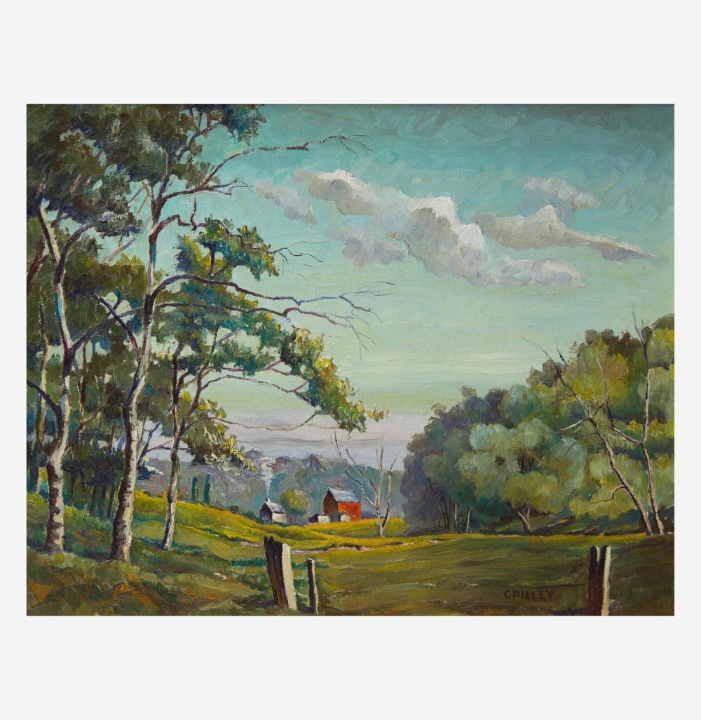 Joseph James Crilley comparable auction result: joseph james crilley american b 1920 the red barn