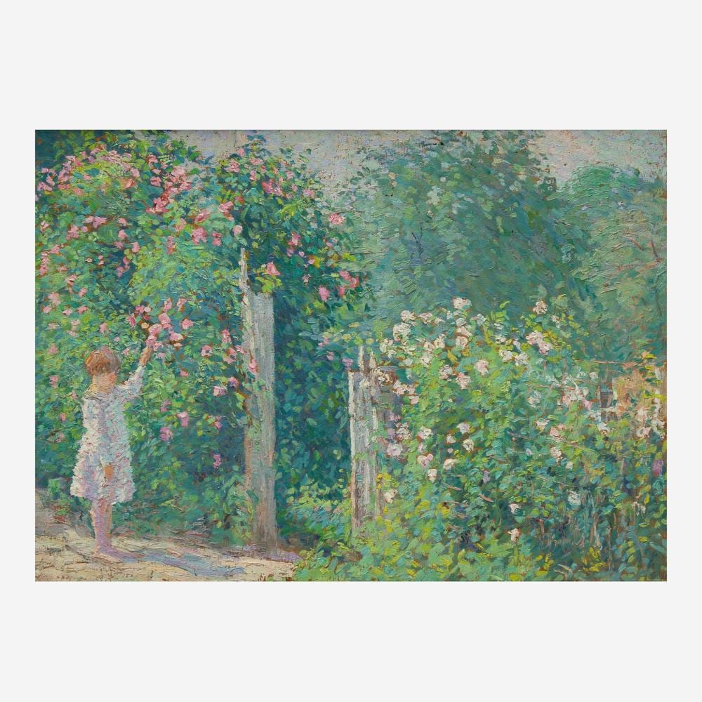 Roy Cleveland Nuse comparable auction result: roy cleveland nuse american 1885 1975 rose gate the farm