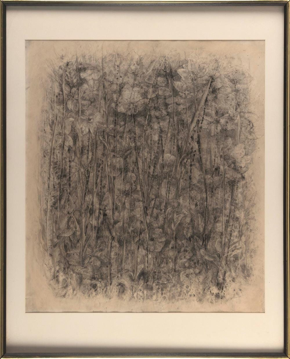 Kahlil George Gibran comparable auction result: kahlil george gibran massachusetts 1922 2008 within the flower garden 1967 mixed media on tan wove strathmore 24 25 x 21 framed 31 x 25