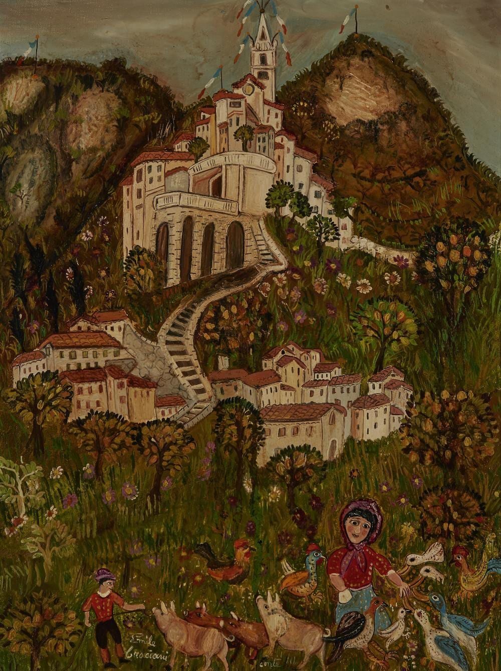 Emile Crociani comparable auction result: emile crociani italian 1902 1980 conte oil on canvas signed lower left emile crociani t