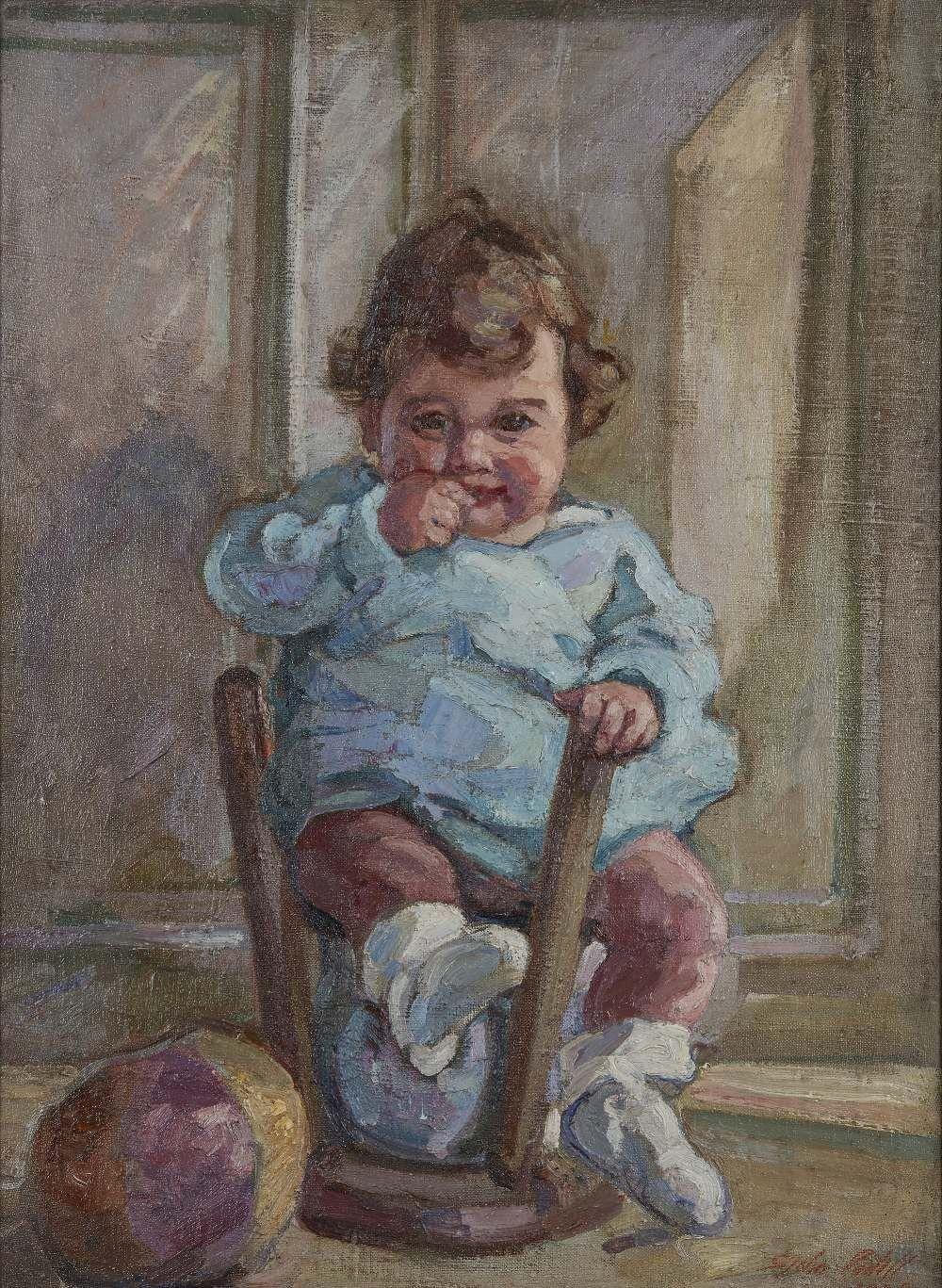 Florence St. John Cadell comparable auction result: florence st john cadell scottish 1877 1966 learning to walk 1935 oil on canvas signed an