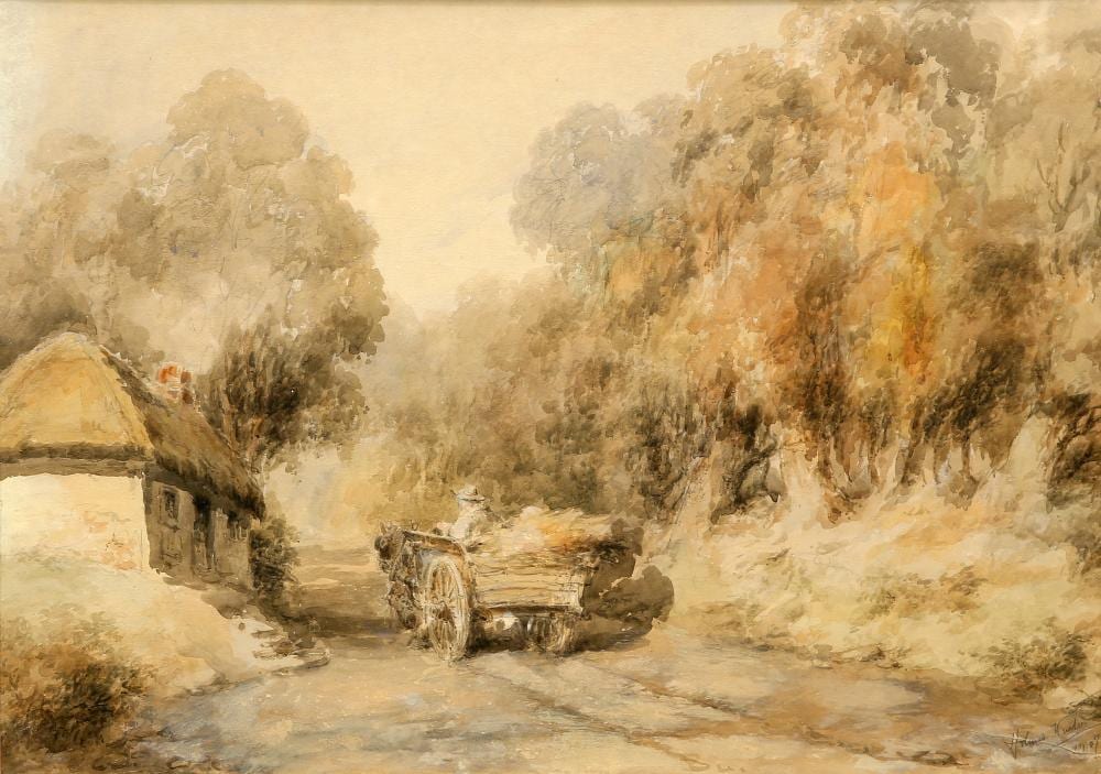 Holmes Edwin Cornelius Winter comparable auction result: holmes edwin cornelius winter 1851 1935 a country lane with cart