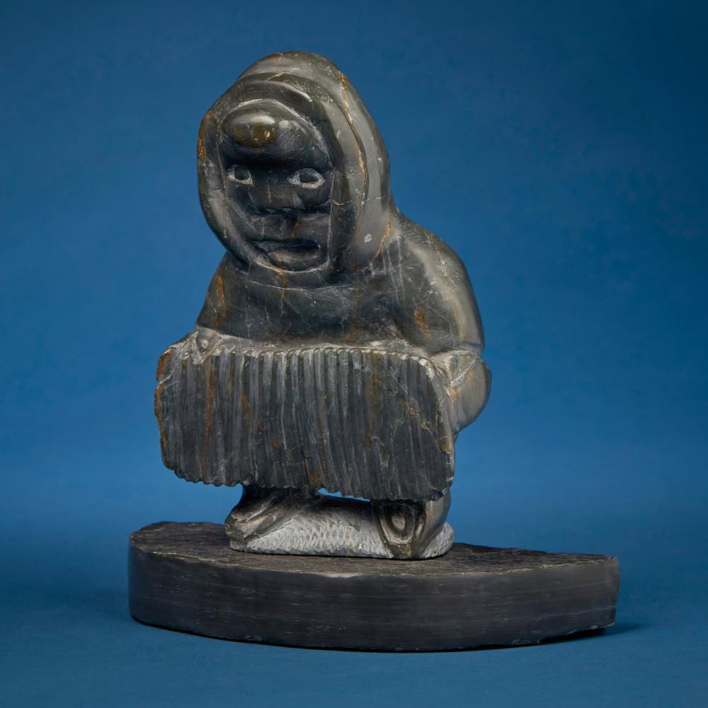 Johnny Inukpuk comparable auction result: johnny inukpuk 1911 2007 inuit port harrison inukjuak accordion player circa 1999