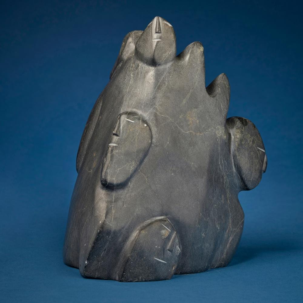 George Arluk comparable auction result: george arluk 1949 2023 inuit eskimo point arviat carved abstract multiple headed figure