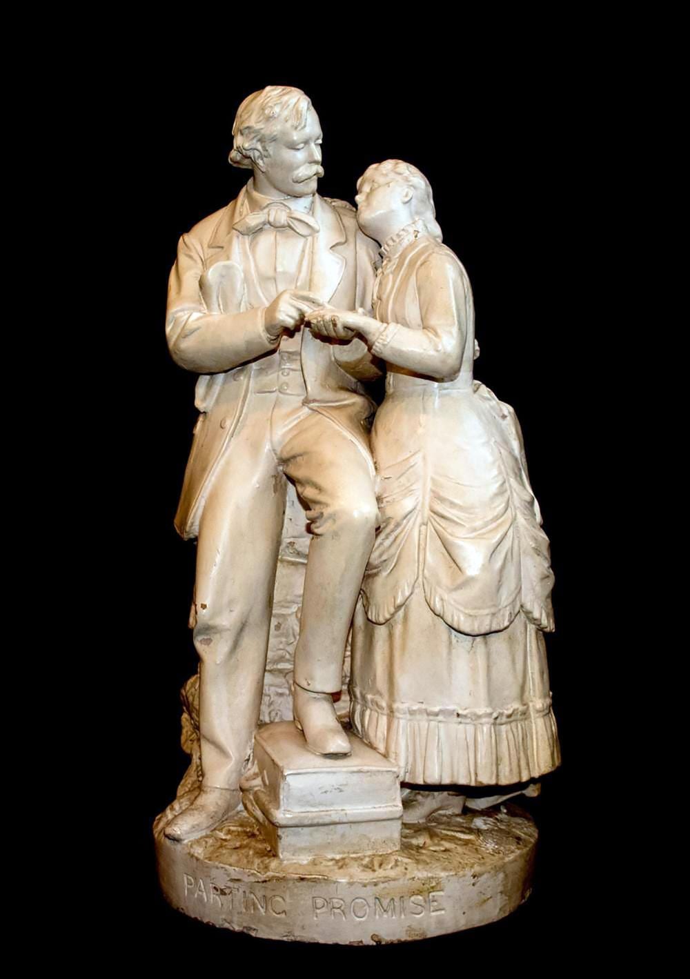 19th c. John Rogers Sculpture Entitled PARTING PROMISE sold by Worthington Galleries, lot 283R — auction record photograph