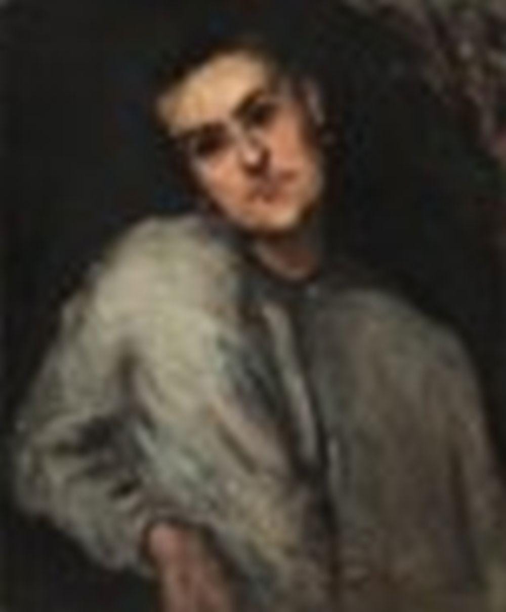 Paul Cezanne (1839-1906) Portrait oil on canvas 65.2 x 54 cm. (25 5/8 x 21 comparable sale