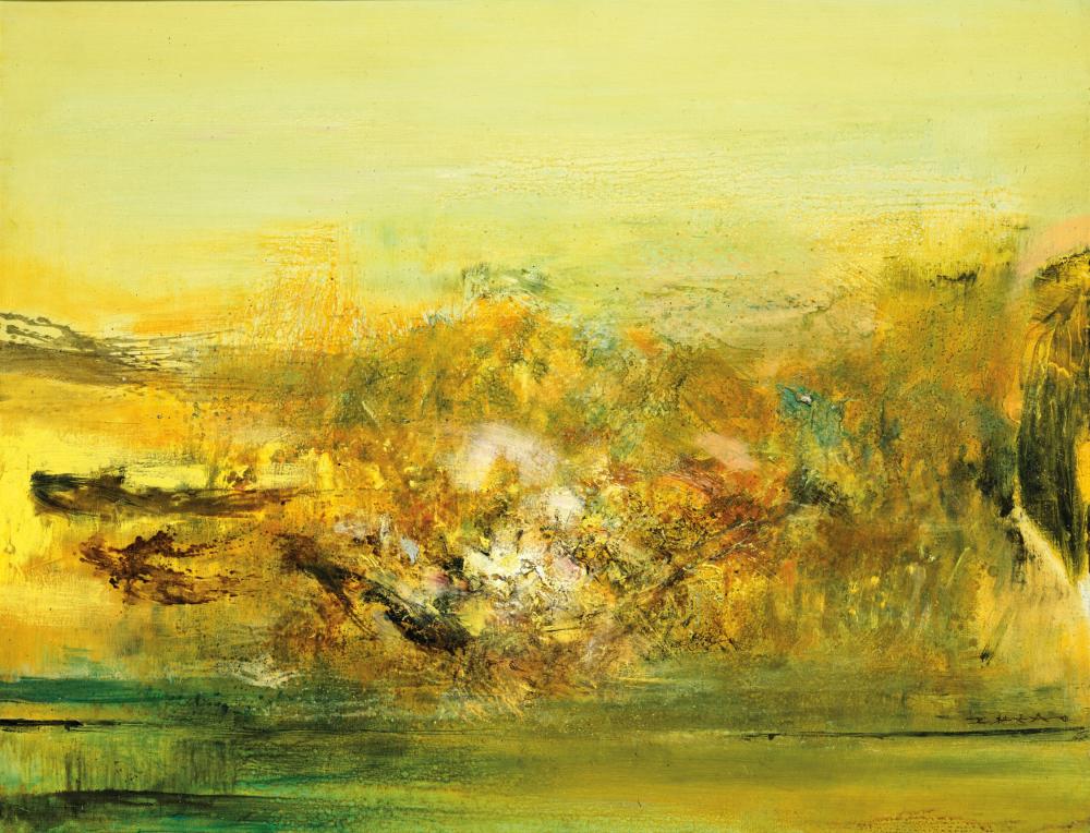 Zao Wou-Ki (ZHAO WUJI, 1920-2013) 10.2.77 oil on canvas 88.7 x 115.5 cm. (3 comparable sale
