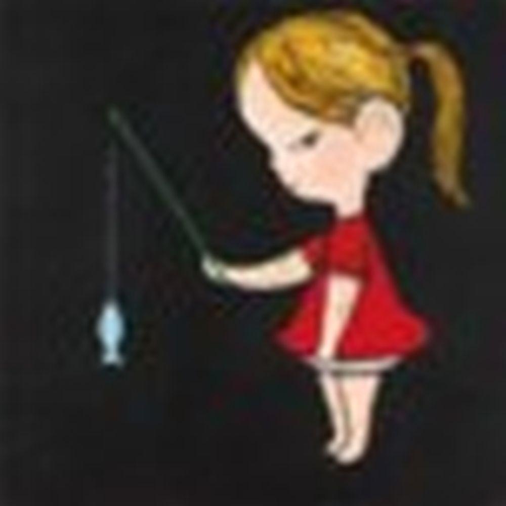 Yoshitomo Nara (B.1959) Night Fishing acrylic on canvas 100 x 100 cm. (39 3 comparable sale