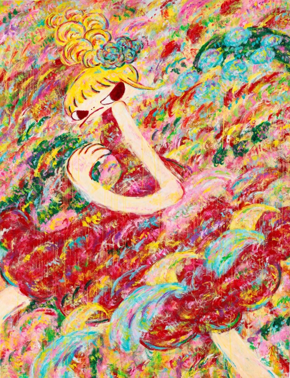 Ayako Rokkaku (B. 1982) Untitled (ARP19-017) acrylic on canvas 180 x 140 cm comparable sale