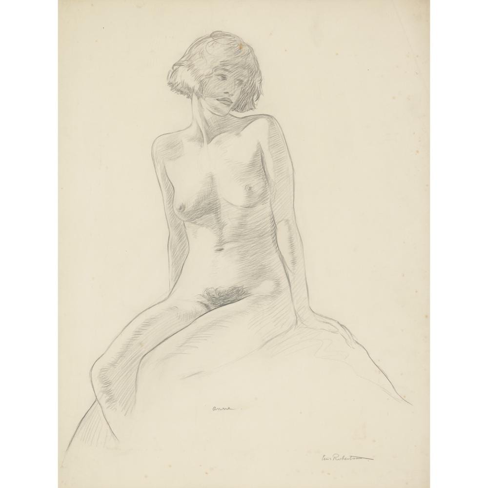 Eric Robertson comparable auction result: eric harald macbeth robertson scottish 1887 1941 anne finlay
