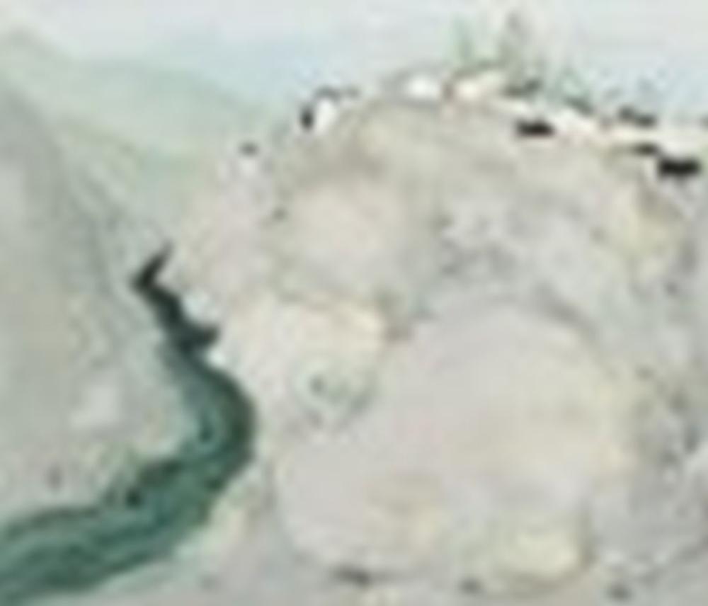 Wu Guanzhong (1919-2010) Households Alongside the Wu River oil on canvas 45 comparable sale