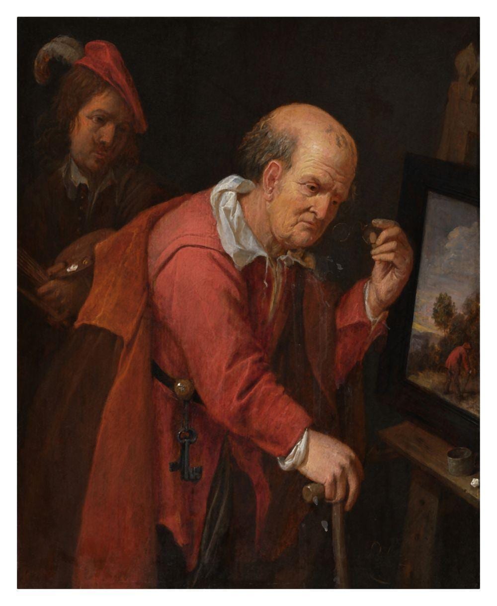 David (1612) Ryckaert comparable auction result: connoisseur in an artist s studio
