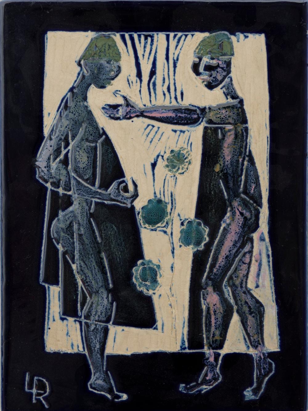 Leopoldo Richter (1896-1984) S/T, sf. Cerámica esmaltada Medidas: 35 x 16 cm comparable sale