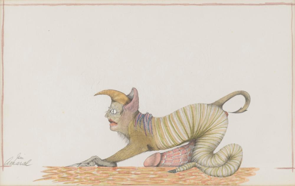 Jim Amaral ( 1933) Incubus Sucubus, sf. Lápiz y acuarela Medidas: 21 x 30 cm comparable sale