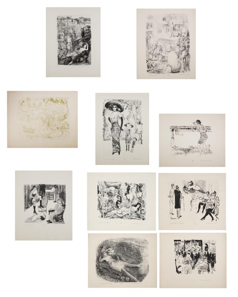 Michael Lawrence comparable auction result: michael lawrence american 1943 2021 ulysses and others a 1968 portfolio lithographs in black ink on wove paper 25 1 2 x 19 1 2in 65 x 50cm