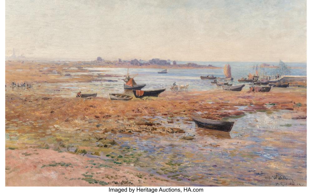 alfred wahlberg swedish 1834 1906 fishing boats brittany 1899 oil on canvas · Heritage Auctions · 2023-06-09 Alfred Wahlberg comparable auction result: alfred wahlberg swedish 1834 1906 fishing boats brittany 1899 oil on canvas