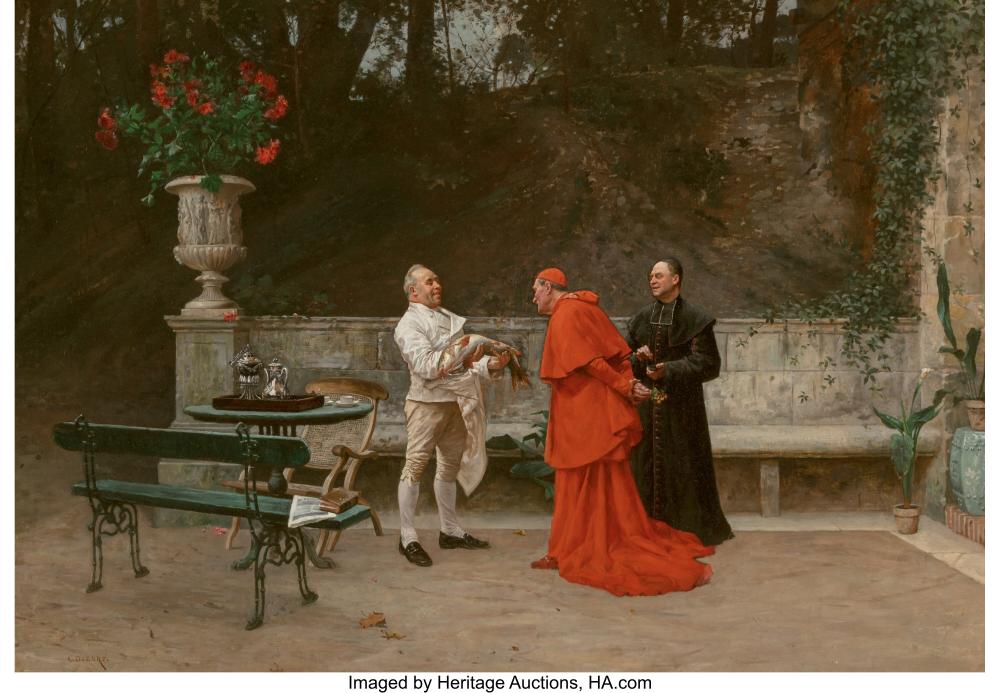 Charles Edouard Delort comparable auction result: charles edouard delort french 1841 1895 friday oil on canvas 22 1 2 x 32 1 2