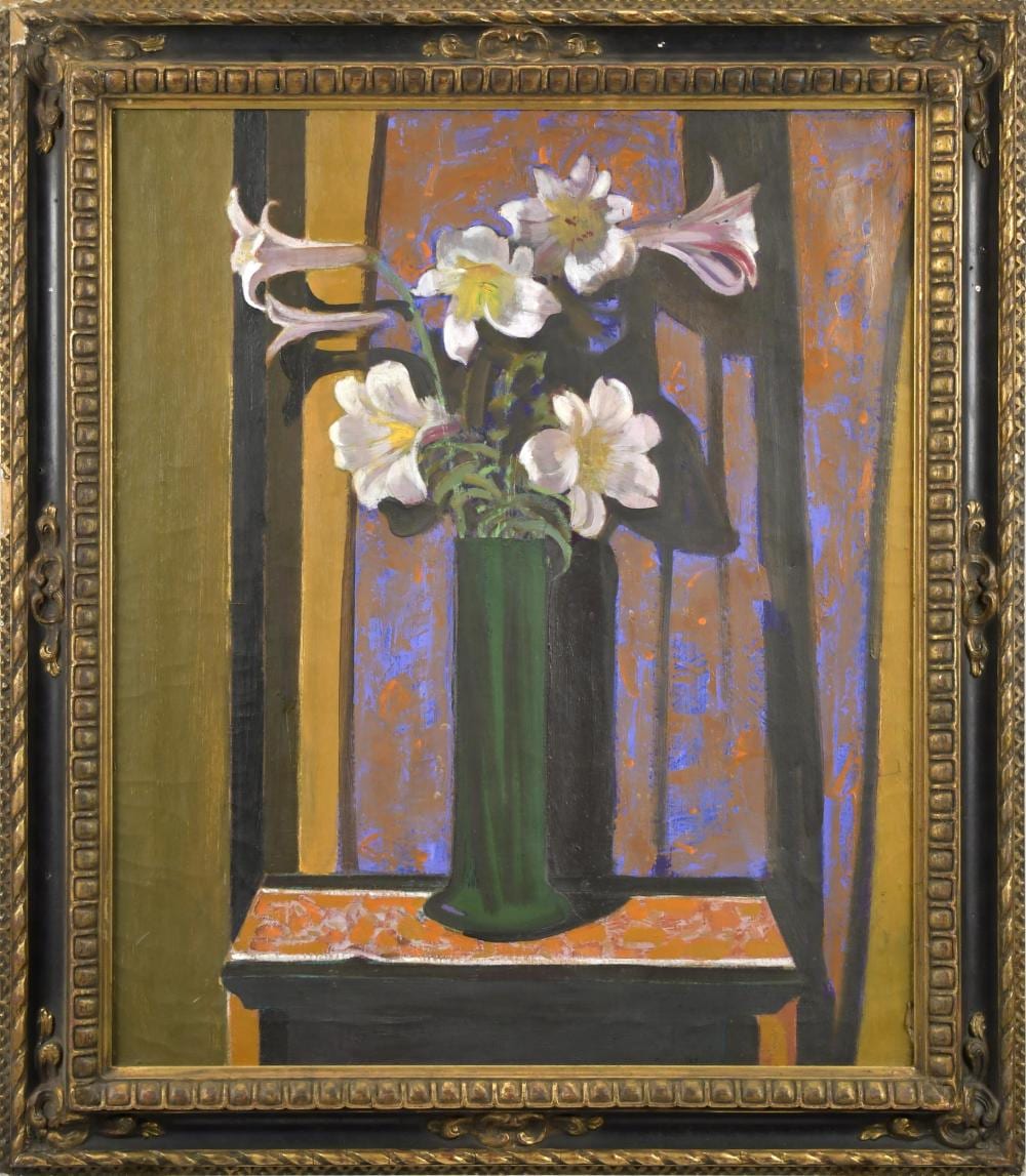 howard giles oil vase of lilies · William Smith Auctions · 2023-05-31 Howard Everett Giles comparable auction result: howard giles oil vase of lilies