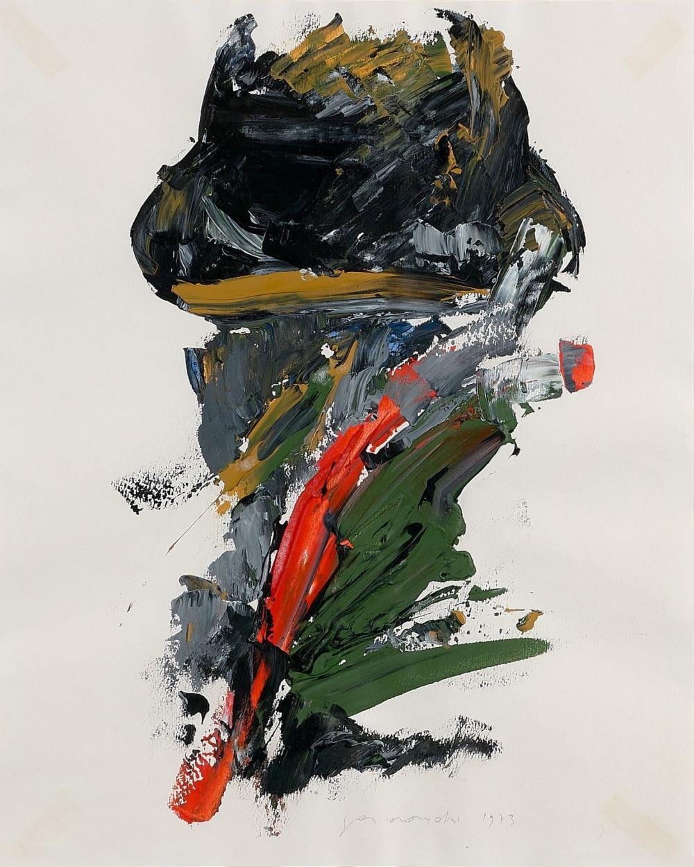 Gérard Gasiorowski comparable auction result: g rard gasiorowski 1930 1986 le chapeau 1973 acrylique sur papier