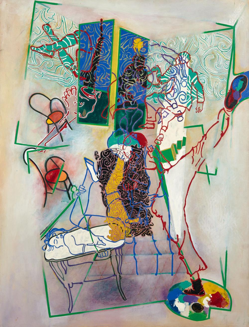 Gérard Guyomard comparable auction result: g rard guyomard n en 1936 attention la palette 1981 huile sur toile
