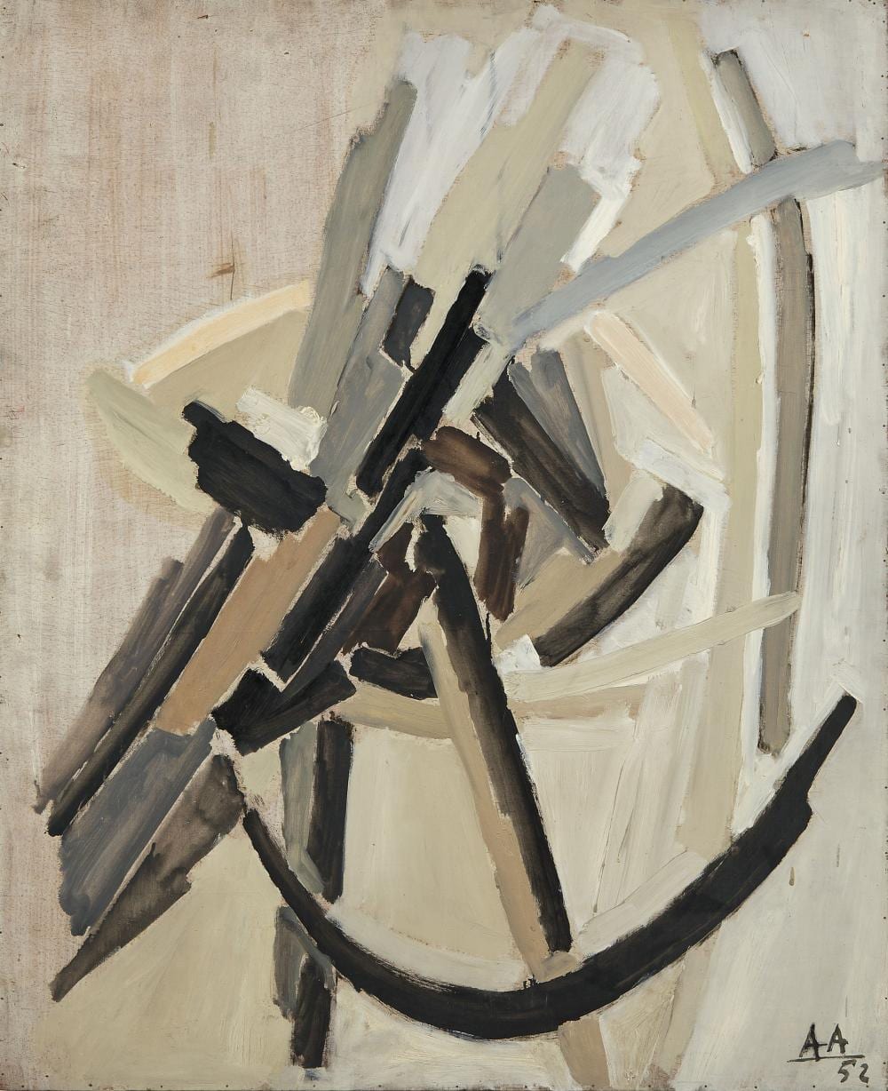 ANGEL ALONSO comparable auction result: angel alonso 1928 1994 sans titre 1952 huile sur panneau