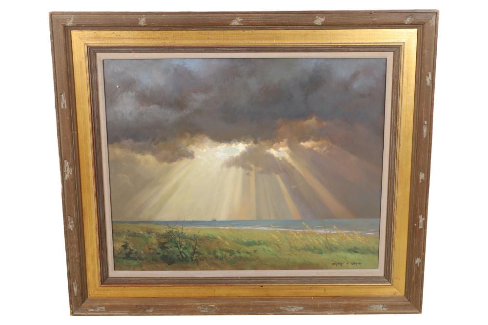 Herbert E. Abrams comparable auction result: herbert e abrams ocean scene oil on board
