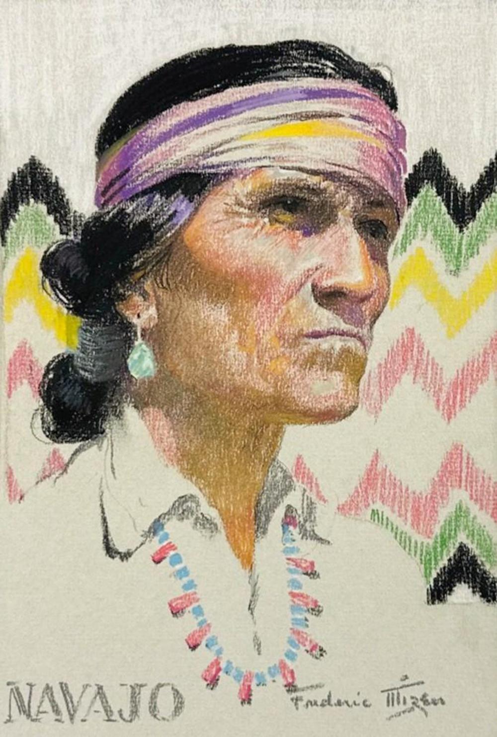 Frederic Kimball Mizen comparable auction result: frederic kimball mizen 1888 1964 signed pastel navajo