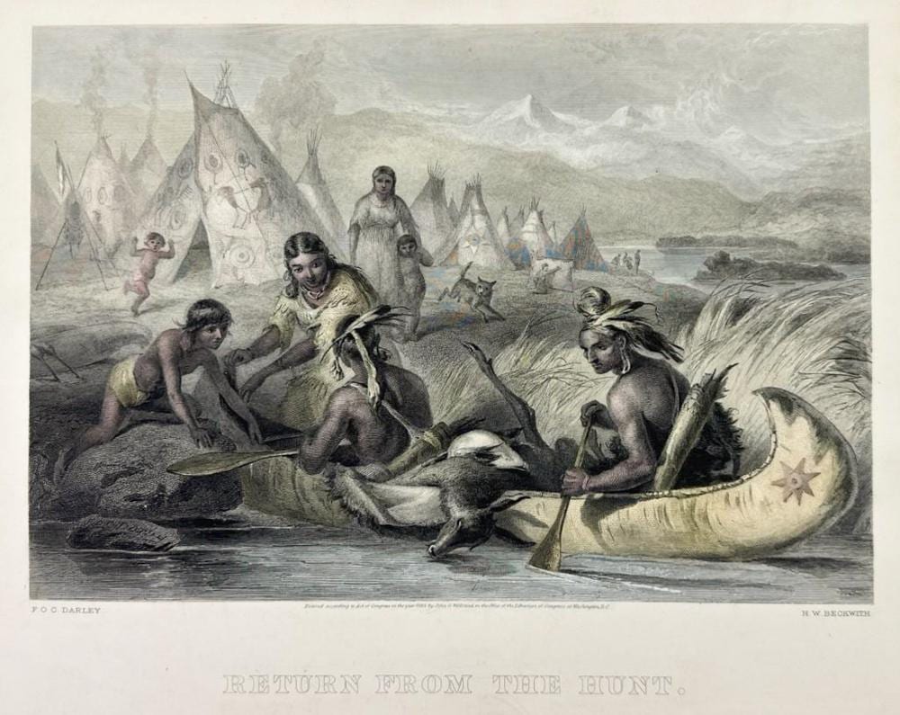 Felix Octavius Carr Darley comparable auction result: felix octavius carr darley 1822 1888 after engraving steel hand colored return from the hunt