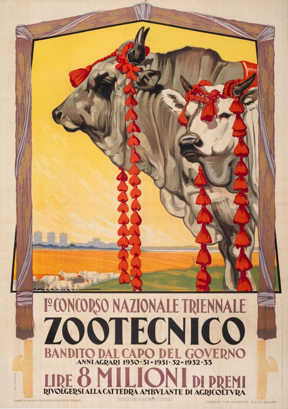Luigi Martinati comparable auction result: luigi martinati 1 concorso nazionale triennale zootecnico