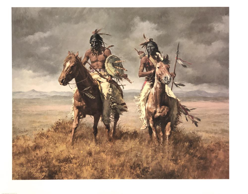 HOWARD TERPNING "THE VICTORS" LIMITED EDITION PRINT sold by Bradford's, lot 2284 — auction record photograph