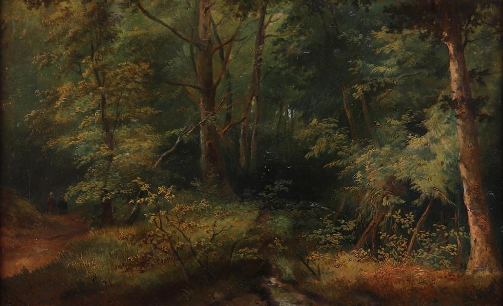 Hendrik Dirk Kruseman van Elten comparable auction result: hendrik dirk kruseman van elten alkmaar 1821 1904 paris figures on a forest path in oosterbeek