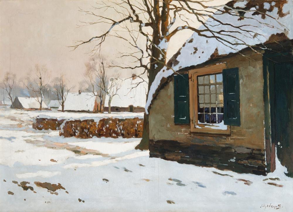 Jan Harm Weijns comparable auction result: jan harm weijns dutch 1864 1945 winter te hattem winter in hattem