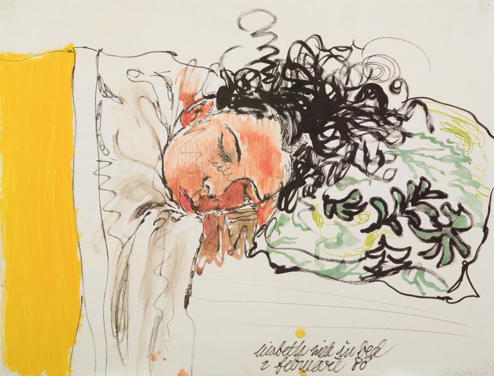 Erik Andriesse comparable auction result: erik andriesse dutch 1957 1993 liesbeth ziek in bed liesbeth ill in bed 1988