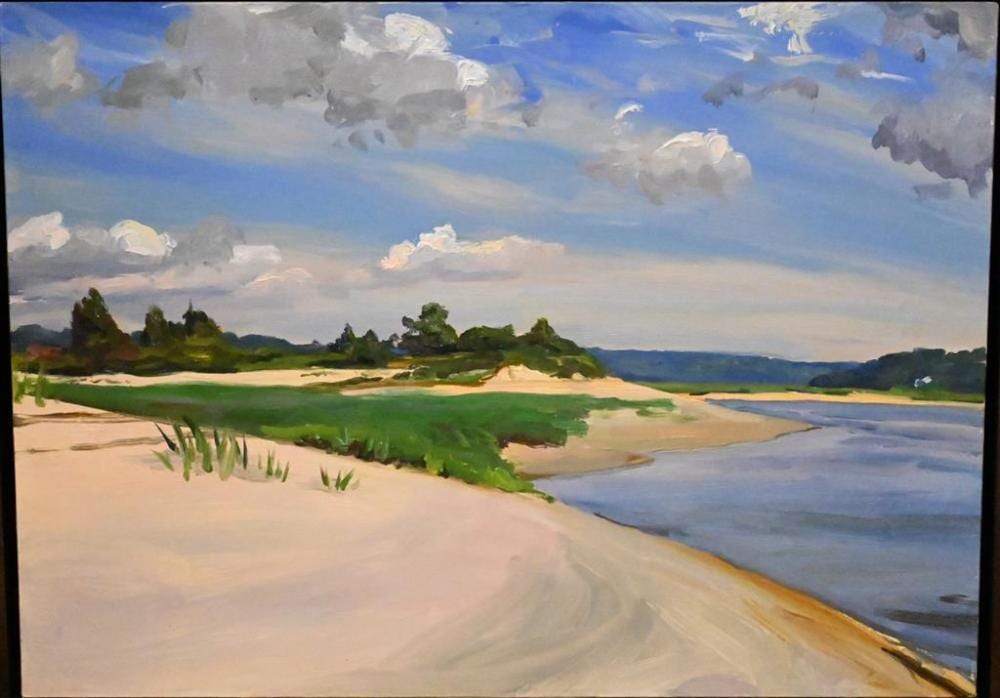 Christian White comparable auction result: christian white american b 1953 sanctuary marsh by the missepaque oil on canvas 2000signed on reverse twice christian white