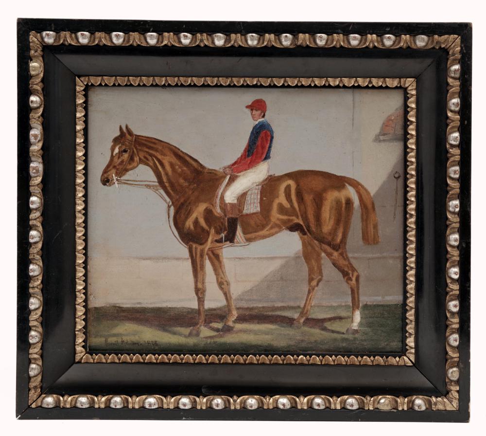 a stallion with jockey up by emil adam · Antikvity · 2023-06-03 Emil Adam comparable auction result: a stallion with jockey up by emil adam