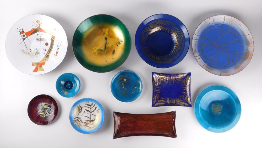 Edward Winter comparable auction result: 10 edward winter copper enamels