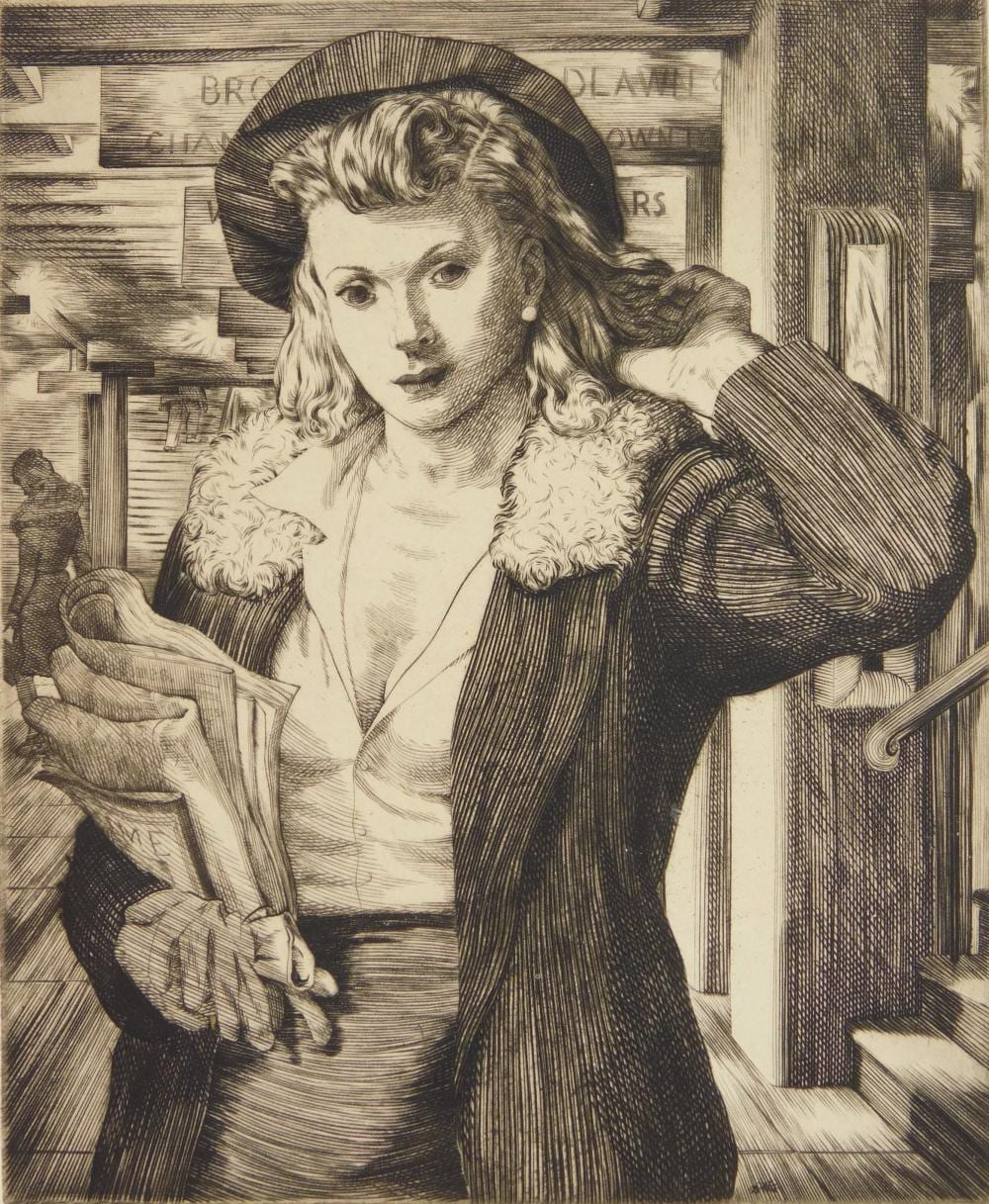 Douglas Gorsline comparable auction result: douglas gorsline etching